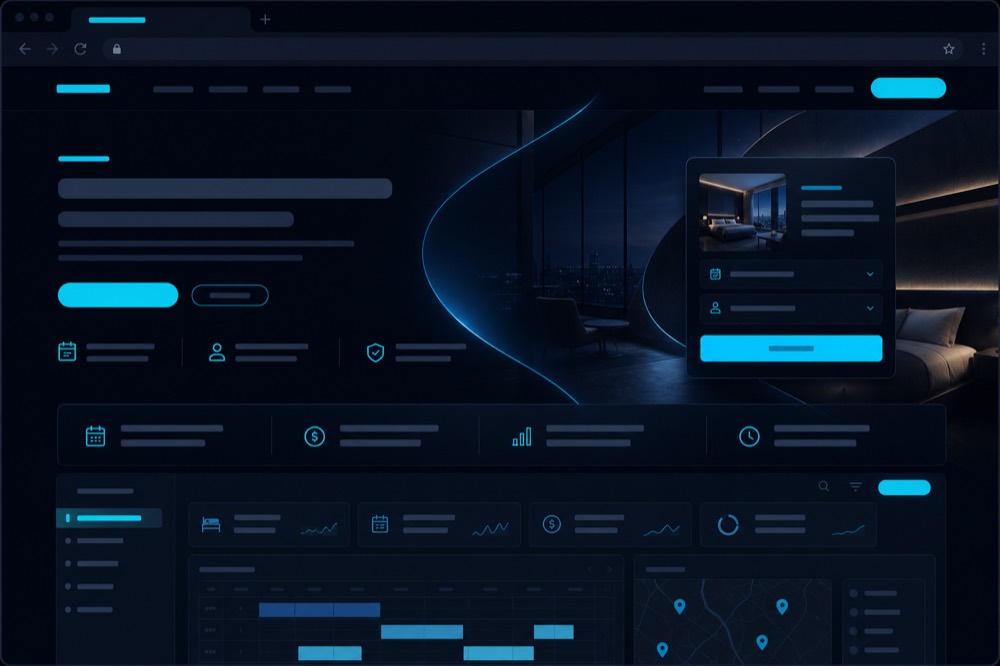 Hospitality website example